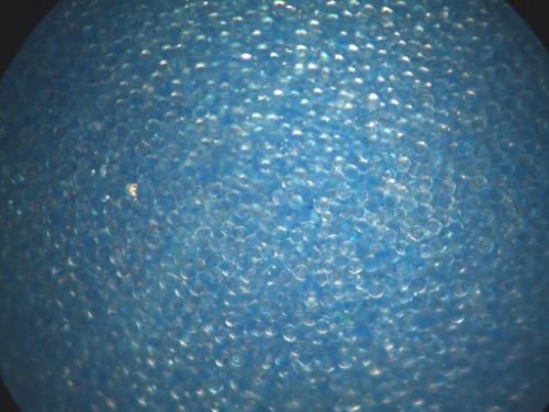 Blue Fluorescent-Coated Glass Microspheres - Various sizes and densities