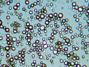 Polydisperse Silica Microspheres 1.9-2.2g/cc, Optional Dimethylpolysiloxane Coating
