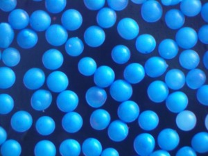 Blue Polyethylene Microspheres 1.00g/cc - 10um to 1200um (1.2mm)