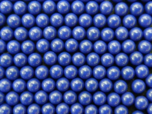 Cellulose Acetate Polymer Spheres (Dark Blue and Light Blue) - Large Plastic Beads ~1.3g/cc - 2.0mm and 2.5mm