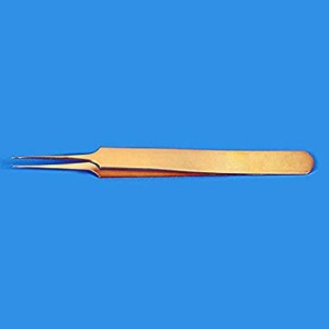 Gold-plated straight tweezers