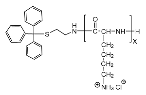 Tritylthiol terminated poly-L-lysine